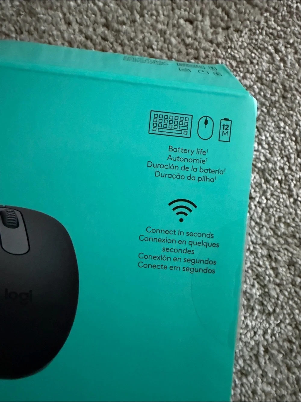 Logitech MK250 Wireless Keyboard and Mouse Set - Black